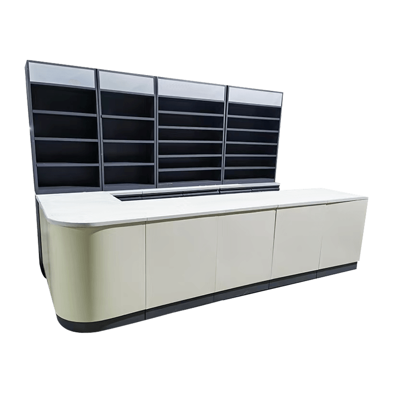 Velkokapacitní skladovací pulty na pokladnách